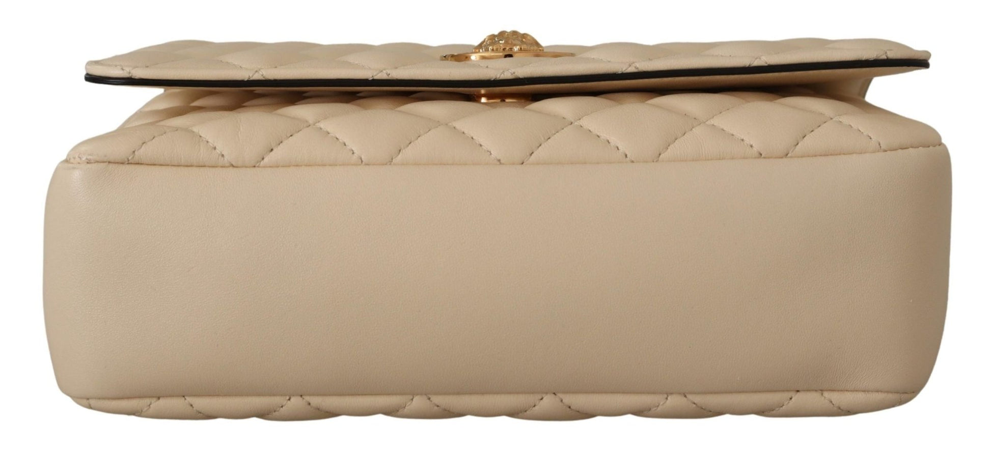Versace Elegant White Nappa Leather Shoulder Bag - Sandy Store ByNet