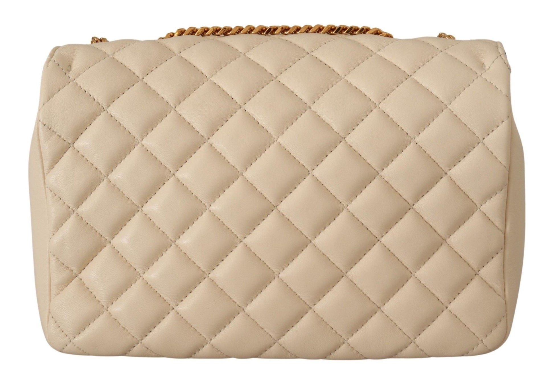 Versace Elegant White Nappa Leather Shoulder Bag - Sandy Store ByNet