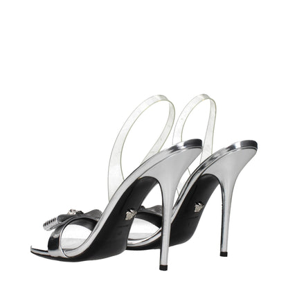 Versace Gray Leather Stiletto Heels Sandals – EU40/US10 par Versace | Disponible sur Sandy Store ByNet