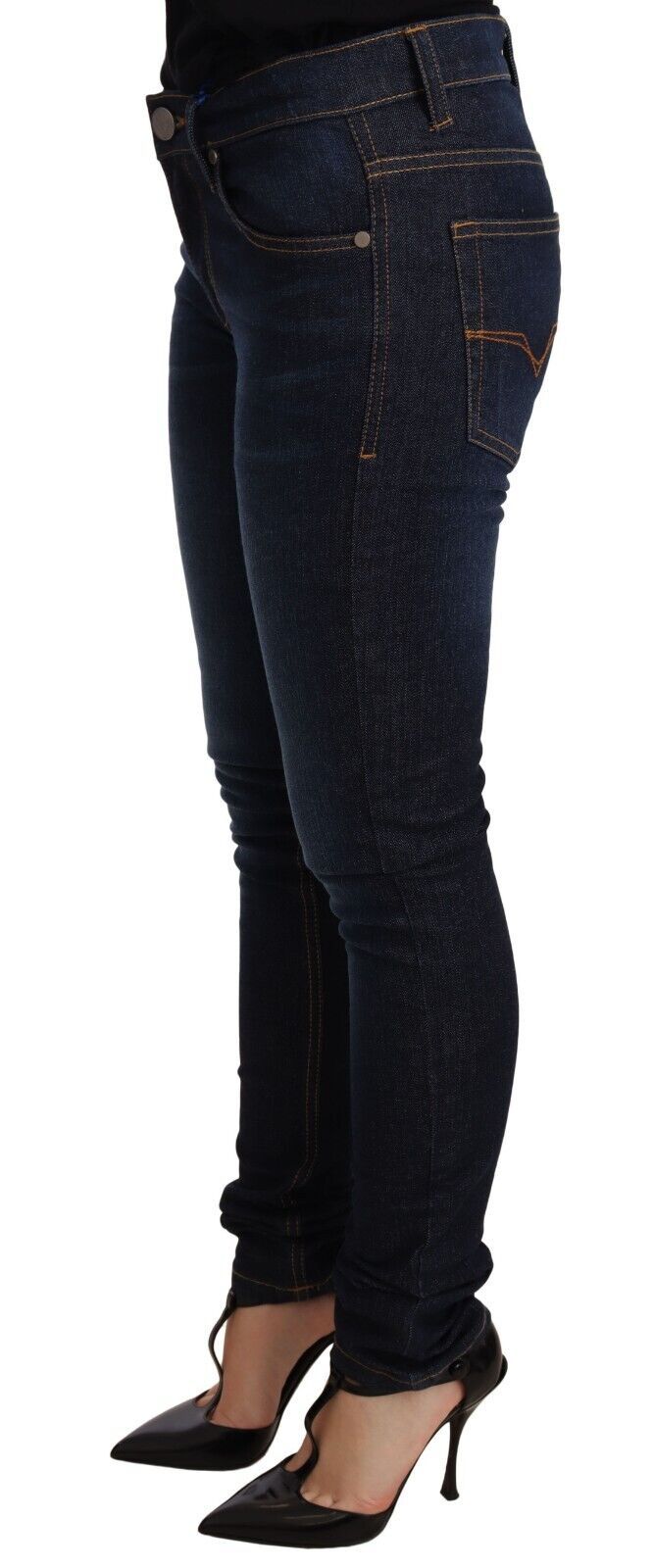 Versace Jeans Elegant Low Waist Skinny Designer Jeans - Sandy Store ByNet
