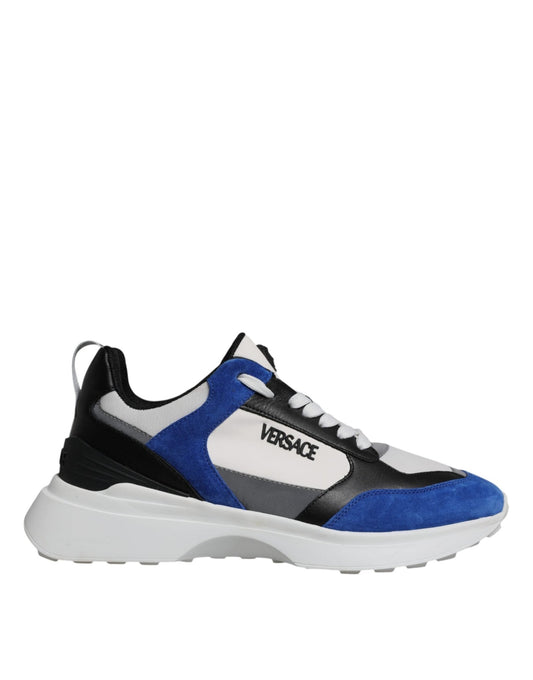 Versace Multicolor Canvas Quad Fabric Medusa Low Top Sneakers Shoes - Sandy Store ByNet