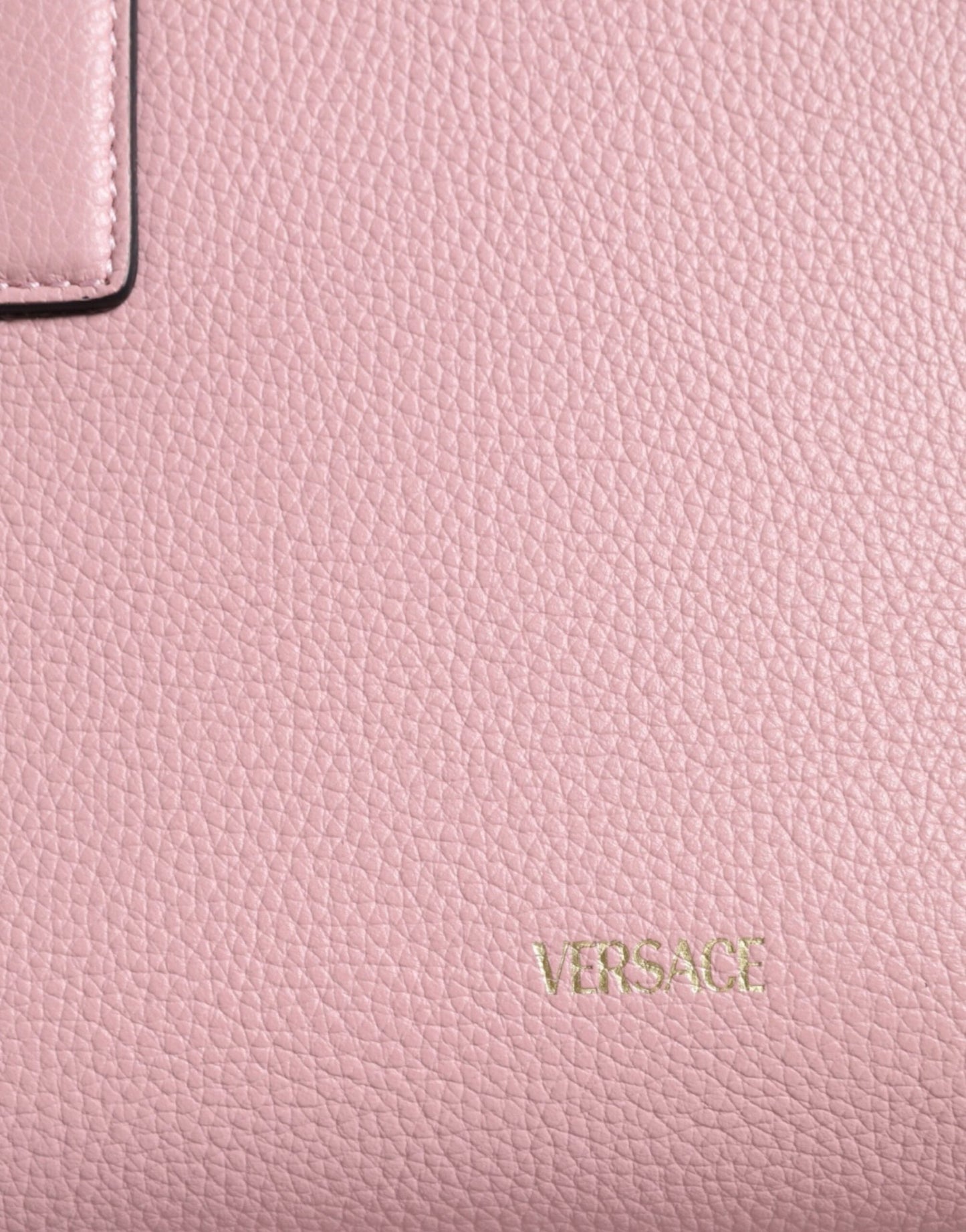 Versace Pink Small Top Handle Grainy Calf Leather Crossbody Bag - Sandy Store ByNet