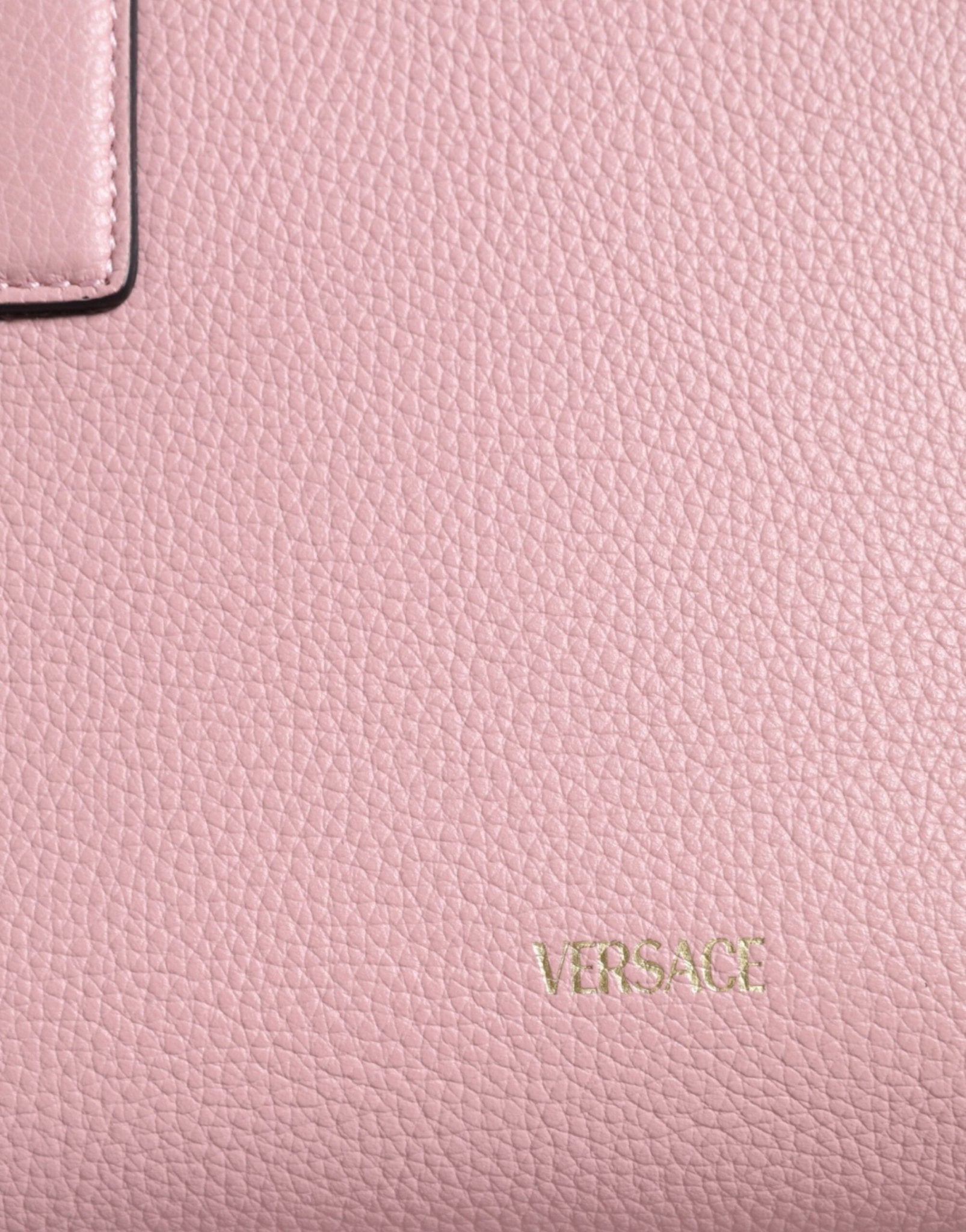 Versace Pink Small Top Handle Grainy Calf Leather Crossbody Bag - Sandy Store ByNet
