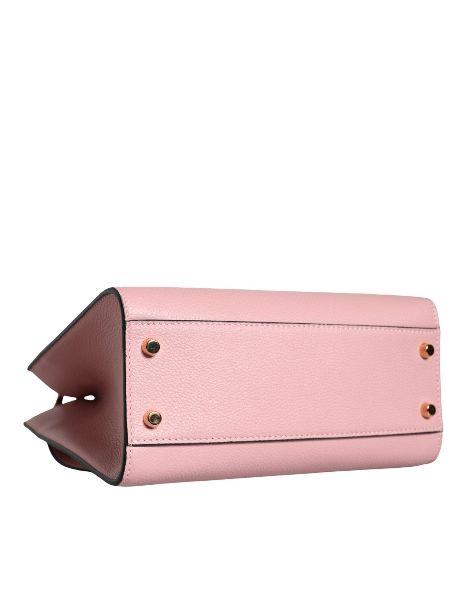 Versace Pink Small Top Handle Grainy Calf Leather Crossbody Bag - Sandy Store ByNet