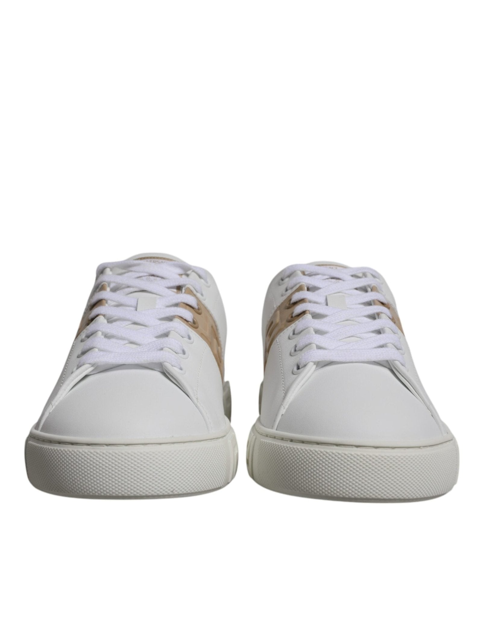 Versace White Brown Greca Print TPU Low Top Men Sneakers Shoes - Sandy Store ByNet