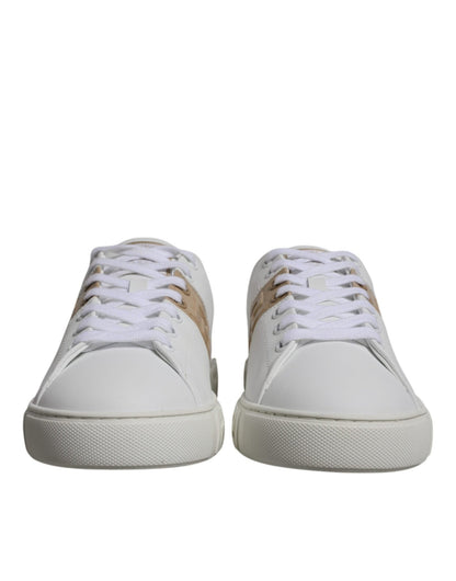 Versace White Brown Greca Print TPU Low Top Men Sneakers Shoes - Sandy Store ByNet