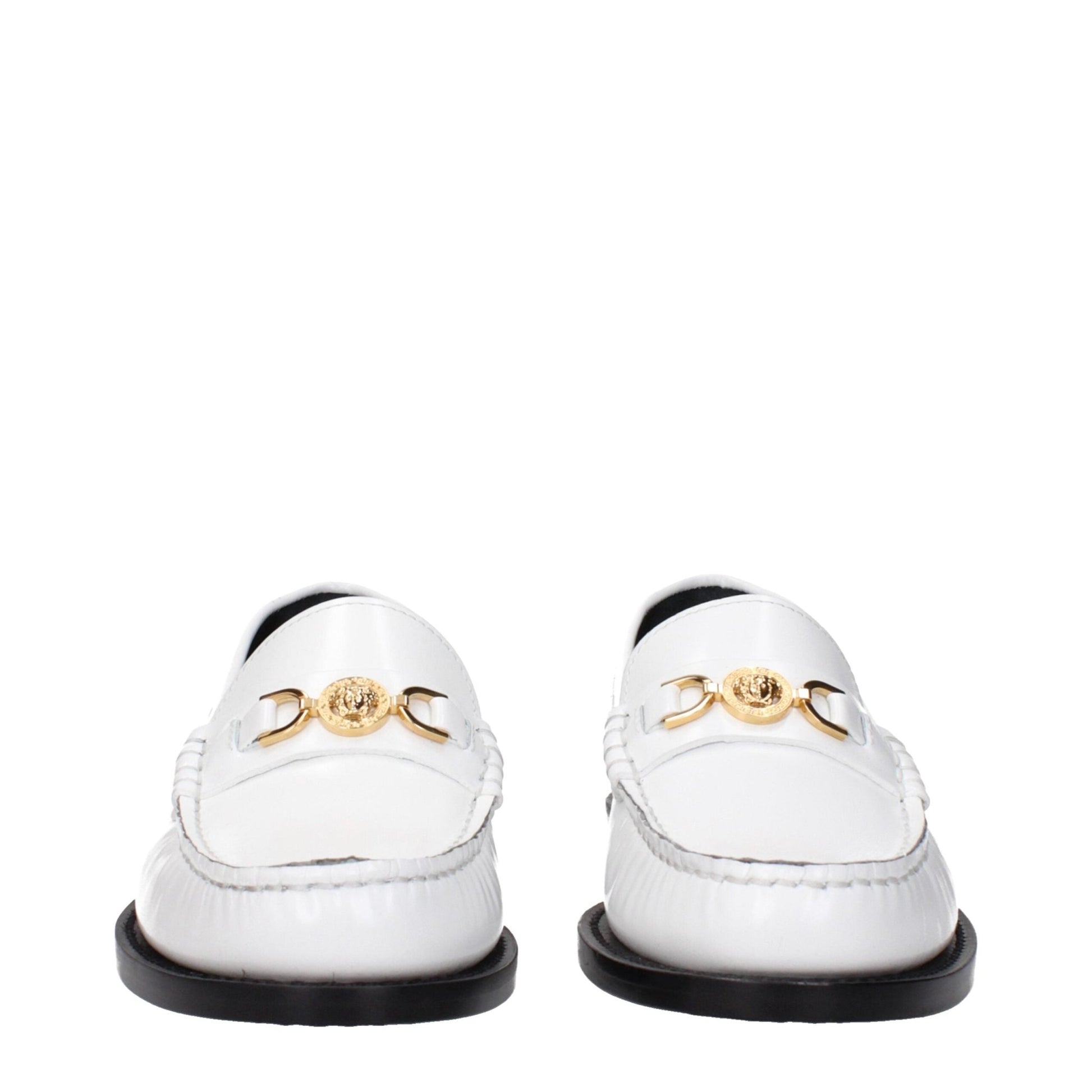 Versace White Leather Slip - On Loafers – EU36/US6 par Versace | Disponible sur Sandy Store ByNet
