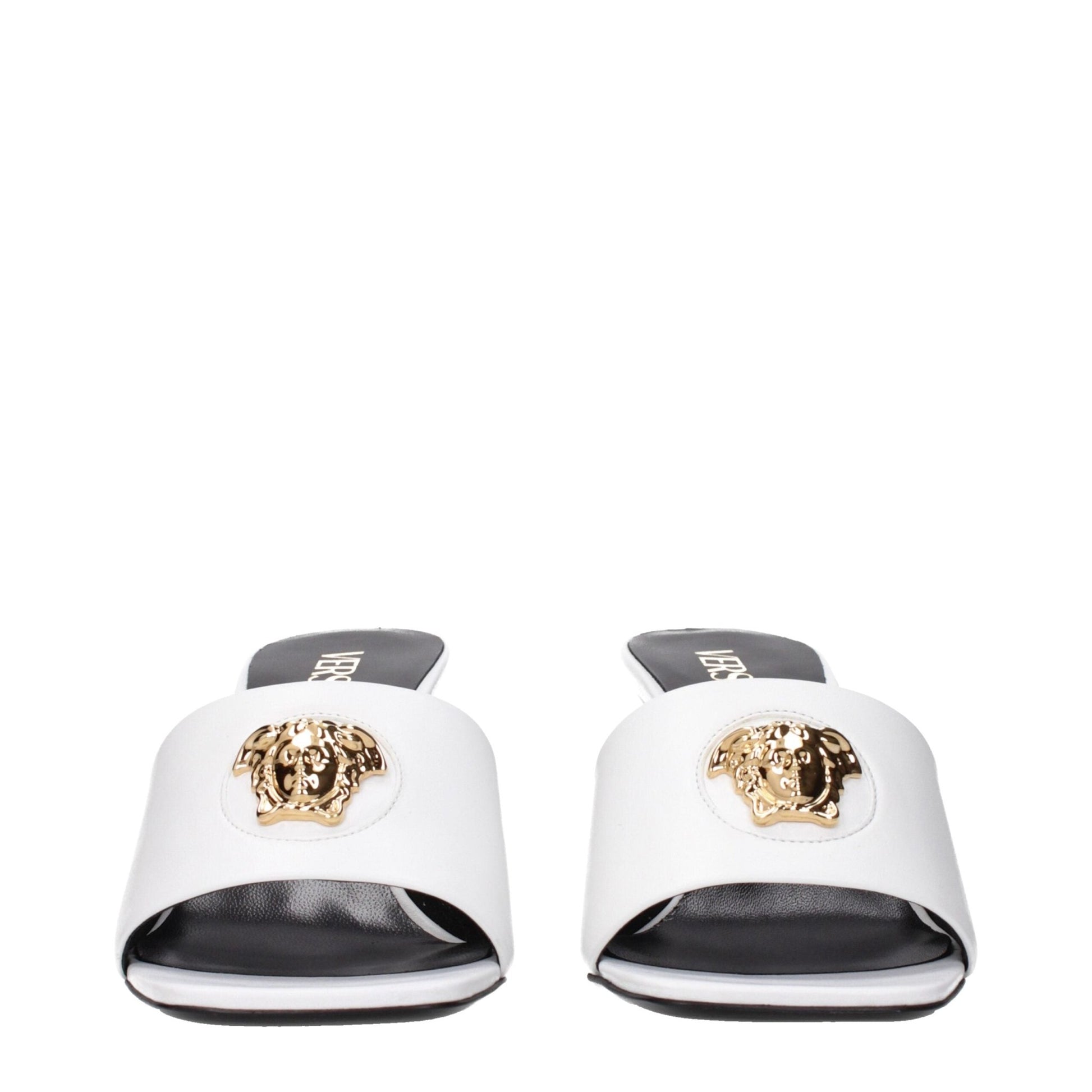 Versace White Leather Stiletto Heels Sandals – EU37/US7 par Versace | Disponible sur Sandy Store ByNet