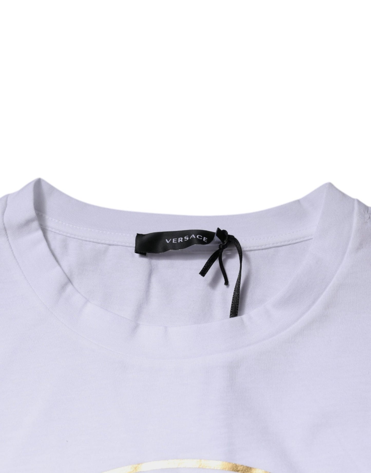 Versace White Medusa Print Cotton Crew Neck T-shirt - Sandy Store ByNet