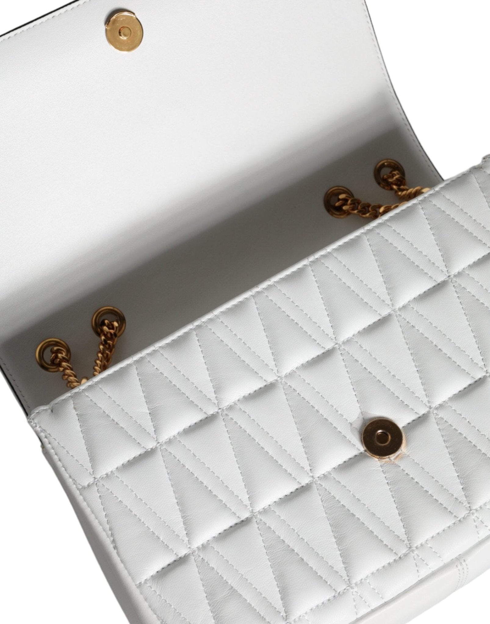 Versace White Mini Nappa Leather Crossbody Shoulder Bag - Sandy Store ByNet