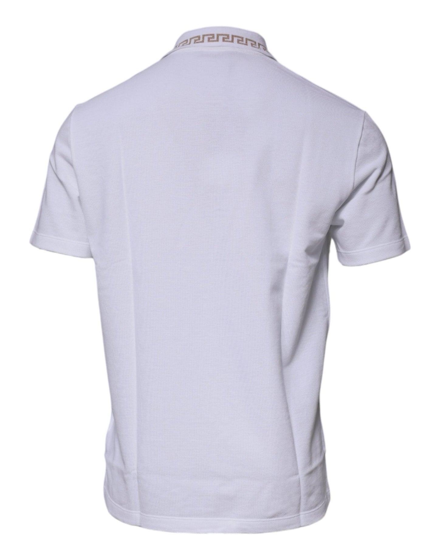 Versace White Viscose Collared Men Polo Short Sleeves T-shirt - Sandy Store ByNet