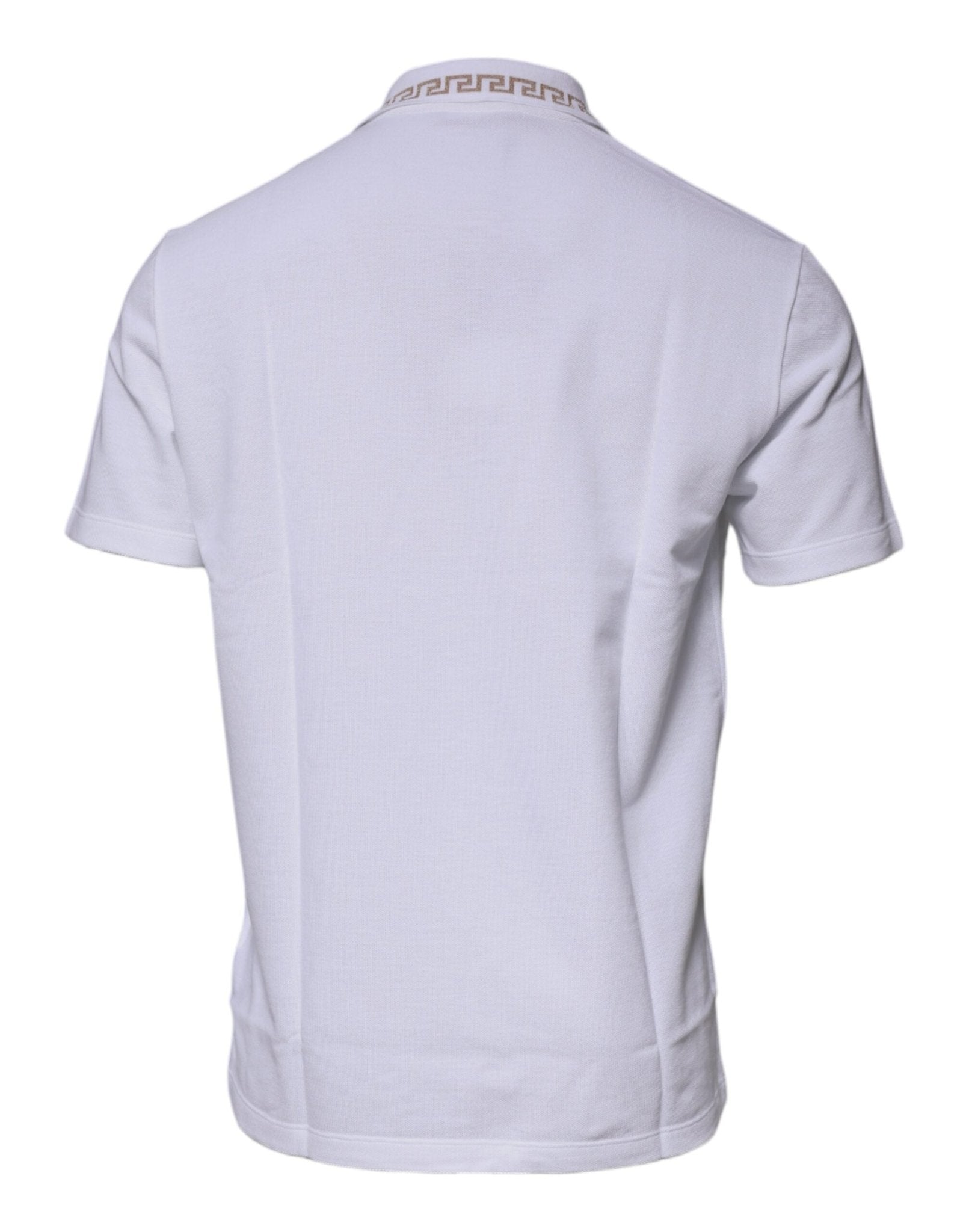 Versace White Viscose Collared Men Polo Short Sleeves T-shirt - Sandy Store ByNet
