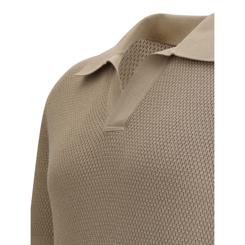 ZEGNA Knit Polo Shirt - Sandy Store ByNet